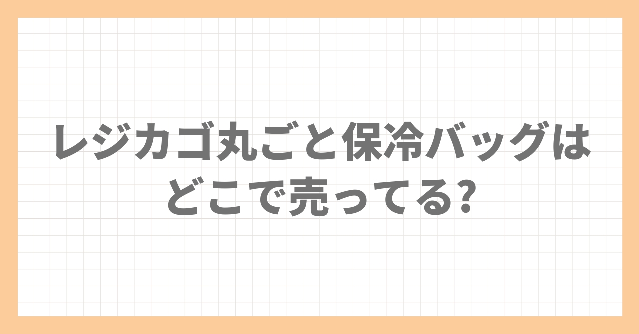 めざましテレビで紹介された、レジカゴ丸ごと保冷バッグはどこで売ってる?袋詰めいらずSkip’n Skip