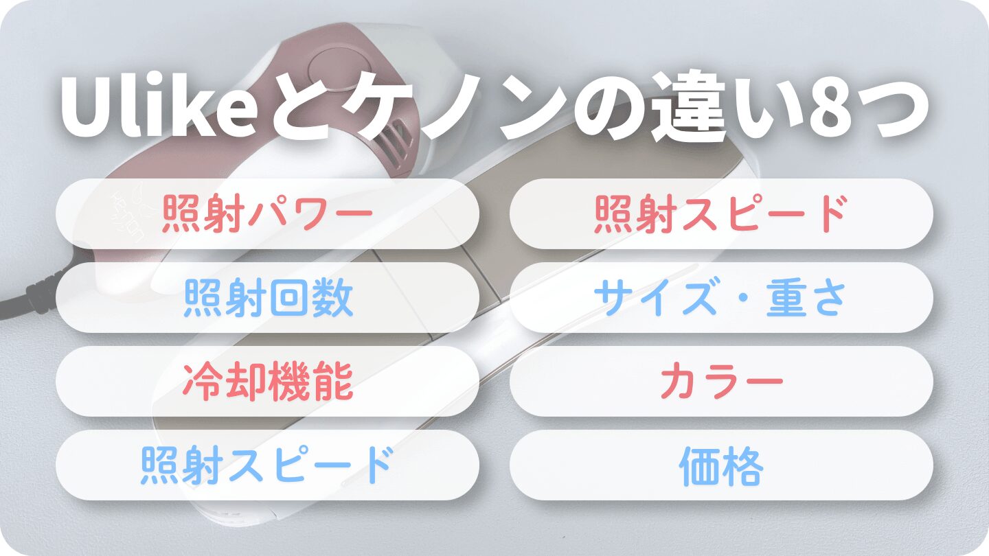 Ulike Air10 Maxとケノンの違い8つ