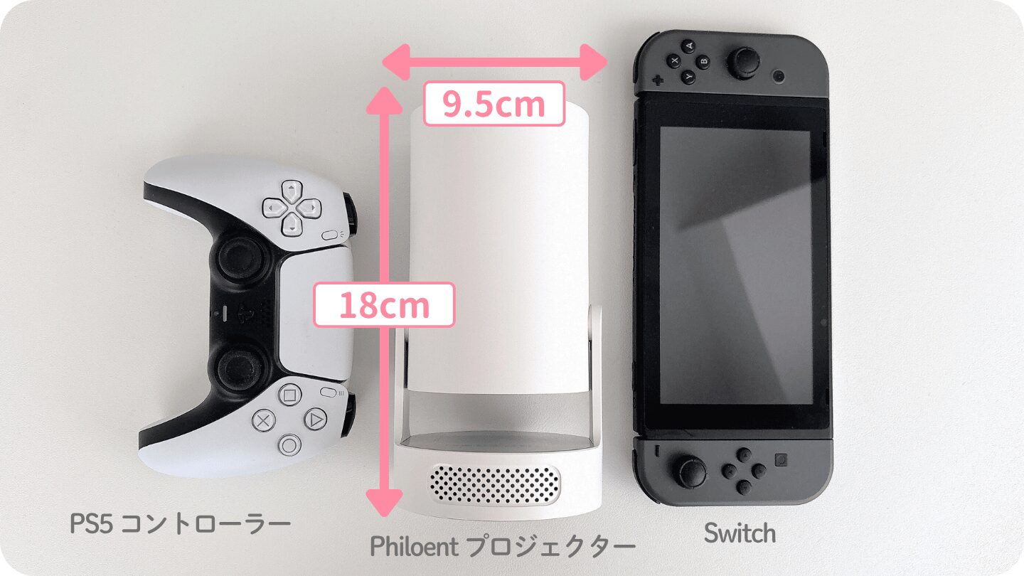 Philoentプロジェクターのサイズ