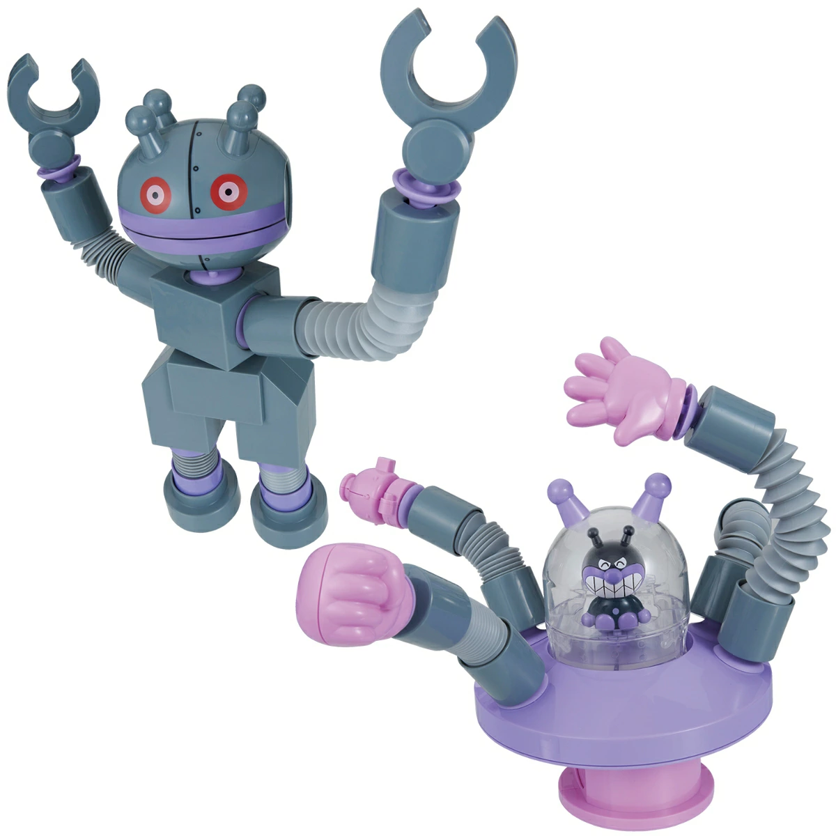 まげて!のばして!くっつけて!くねくねチューブメカシリーズ バイキンUFOとだだんだん DXセット