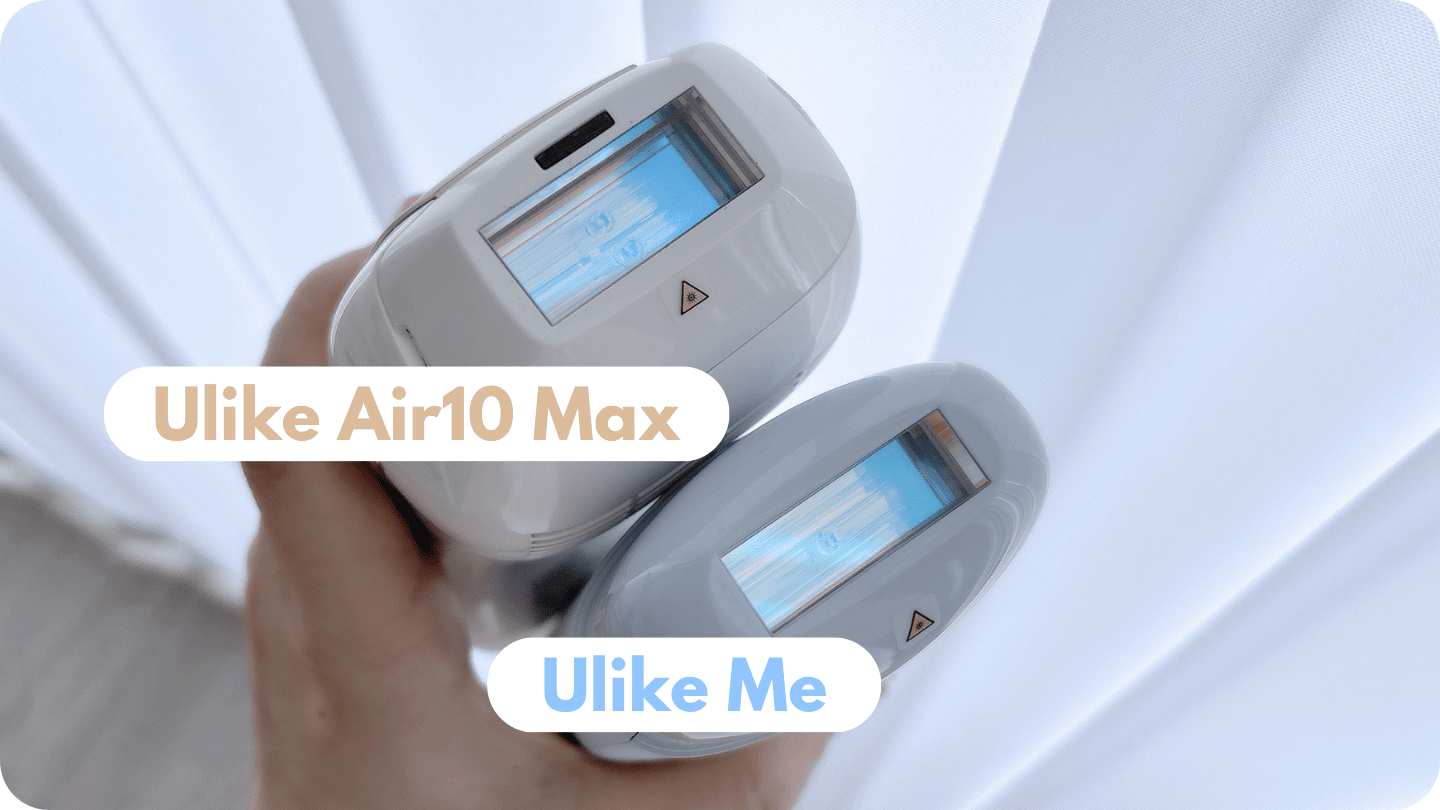 Ulike Air10 MaxとUlike meの照射面のサイズ比較